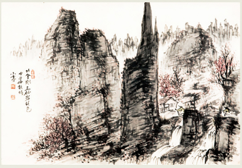 변관식,외금강삼선암, 1961.jpg