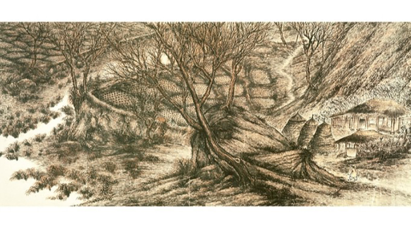 변관식, ‘농촌의 만추’, 1957.jpg