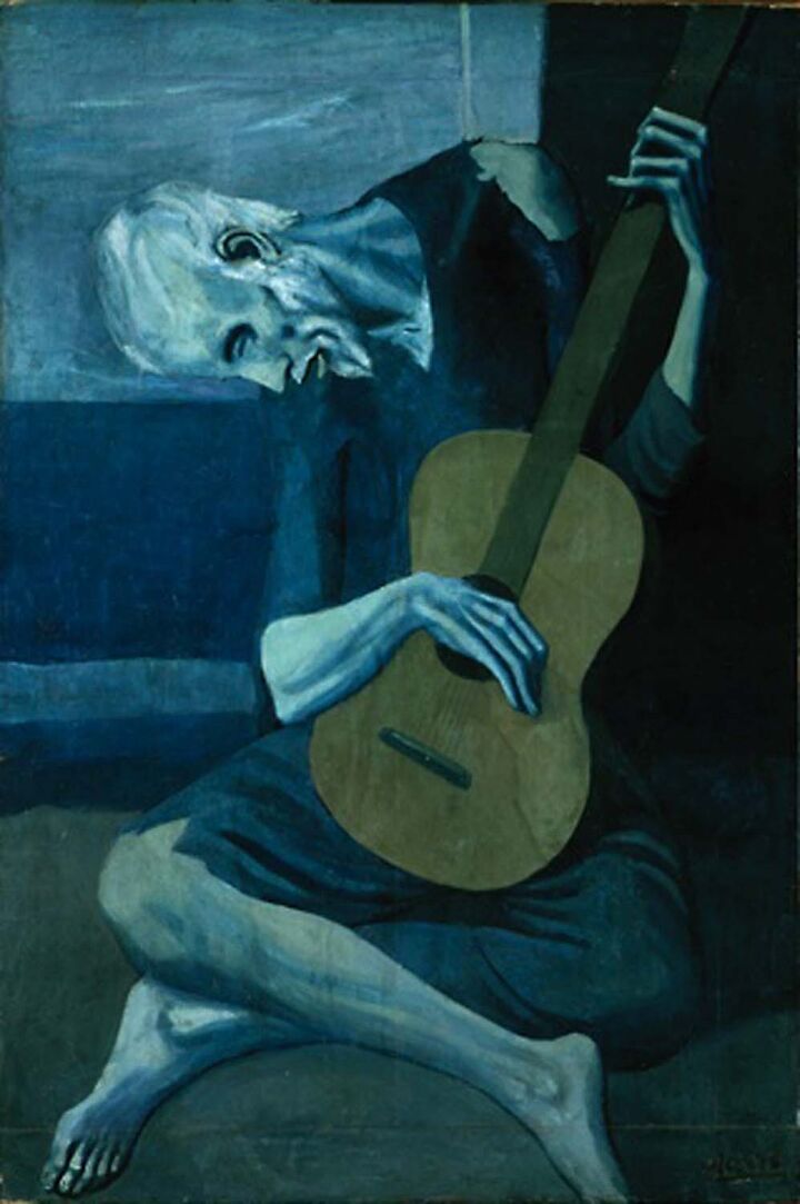 파블로 피카소, 늙은 기타리스트, 1903, 목판에 유화, 122.3 X 82.5cm, 시카고 미술관.jpg